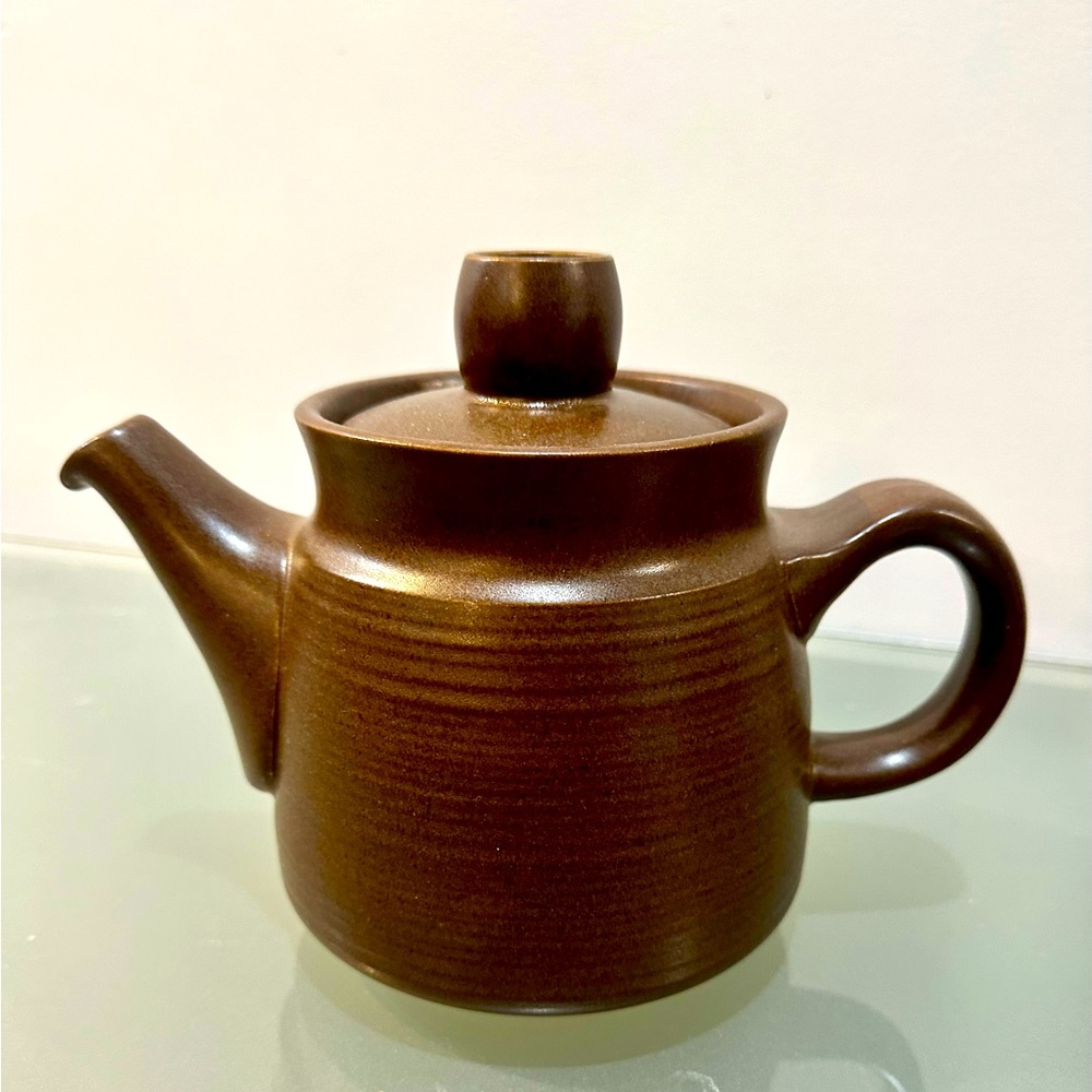 Denby Langley Brown Mayflower Stoneware Teapot, sold out, one of a kind!